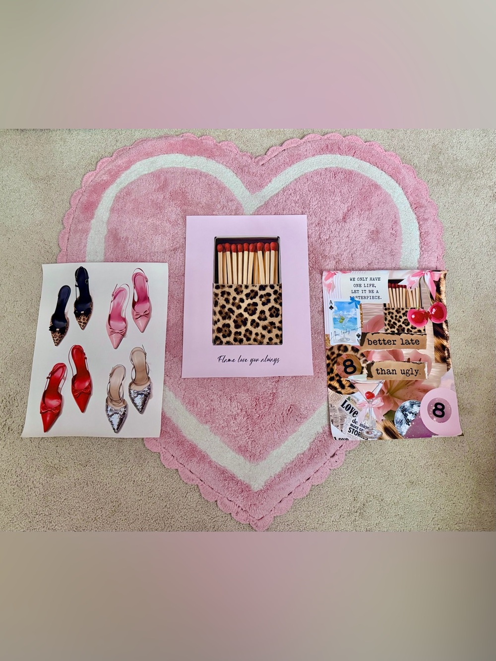 Makeup Room Canvas Print Posters 12x16 Leopard Print, High Heels